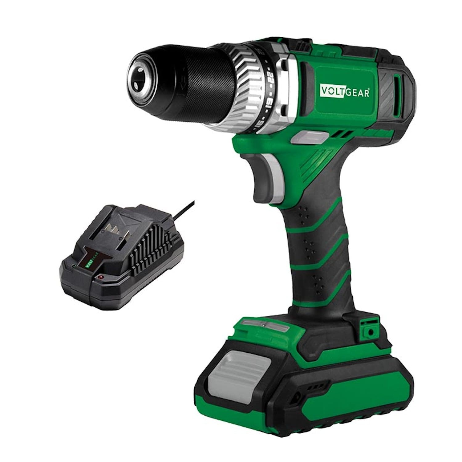Voltgear Plus 20V skruemaskine med 2,0 Ah batteri og lader
