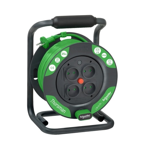 Thorsman klassisk kabeltromle 25 meter med 4 udtag IMT33141