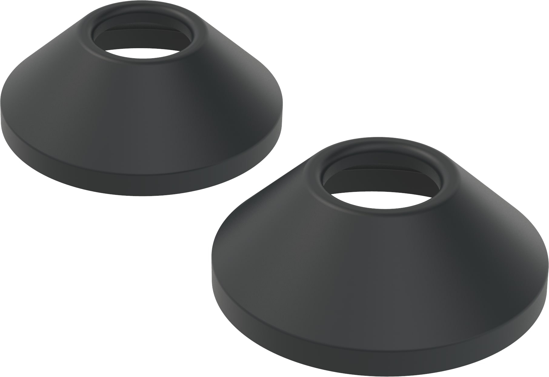 Oras vægrosetter i mat sort Ø70 mm