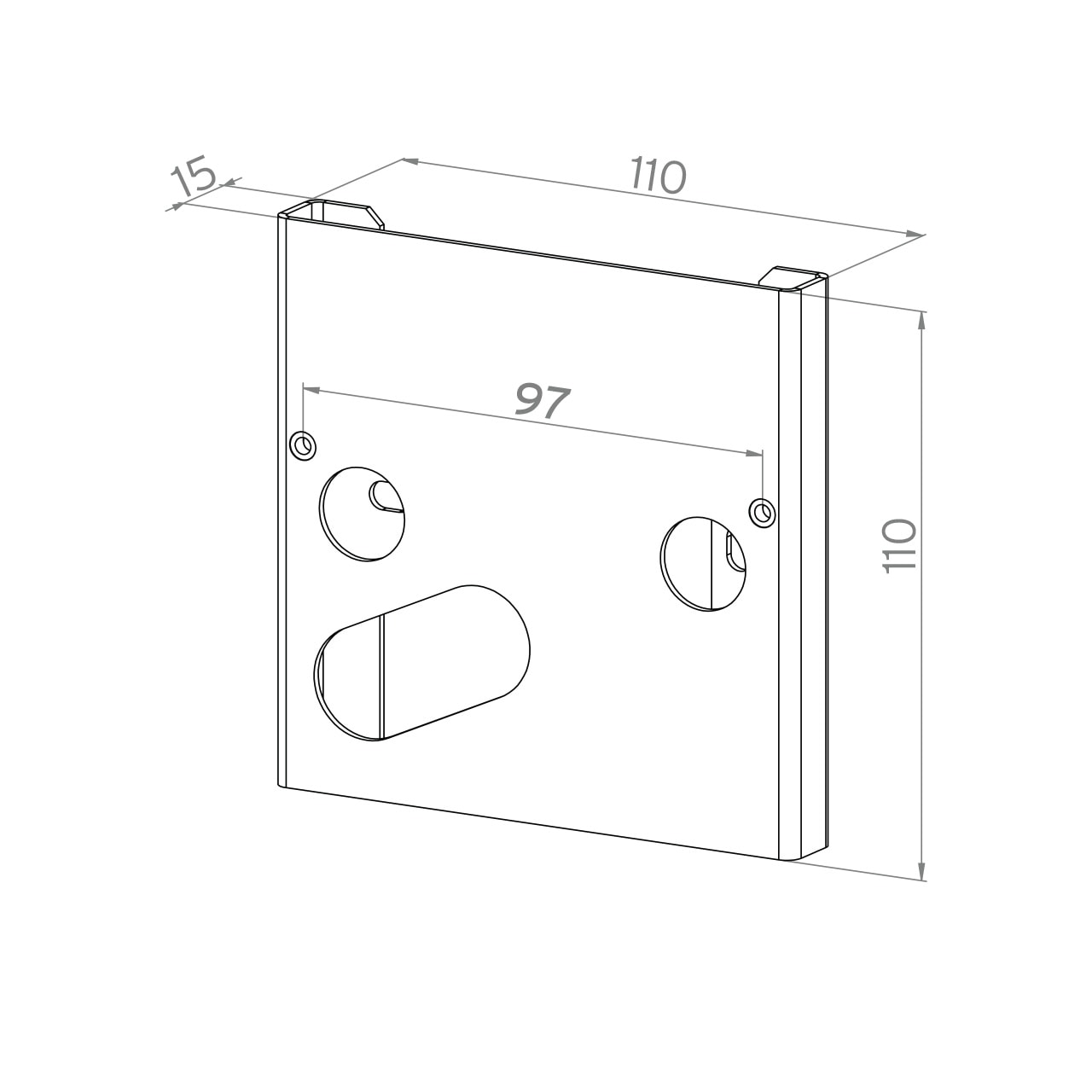 Norlys afstandsplade aluminium
