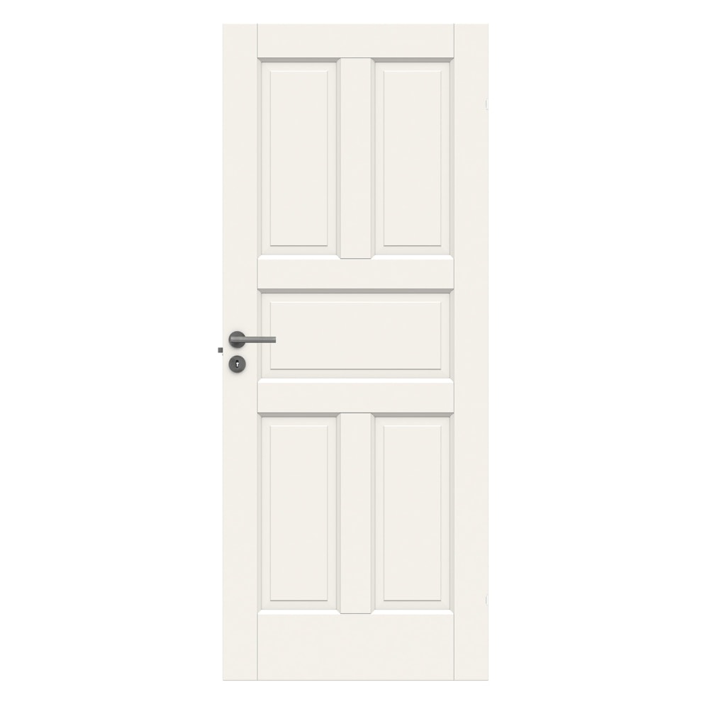 Swedoor Craft 05, 40 mm massiv hvid fyldningsdør 92,5x194 cm (10x20)
