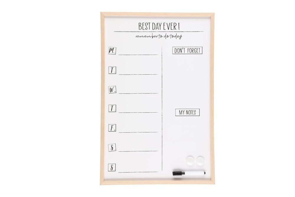 4Living husketavle med whiteboard 40 x 60 cm