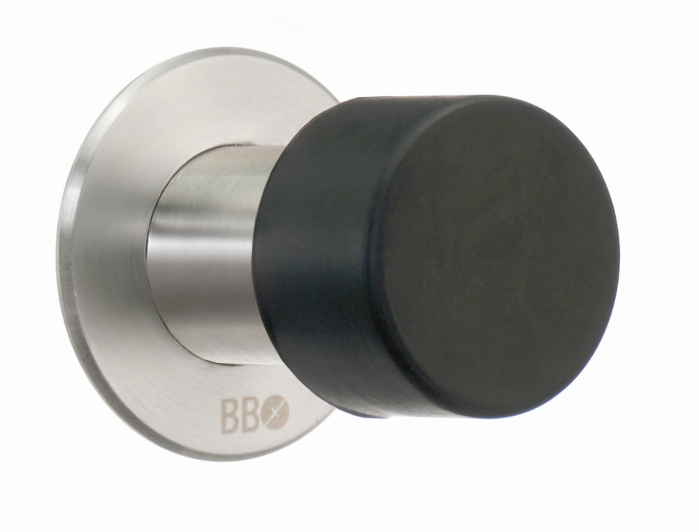 Beslagsboden dørstop børstet rustfri 45 mm