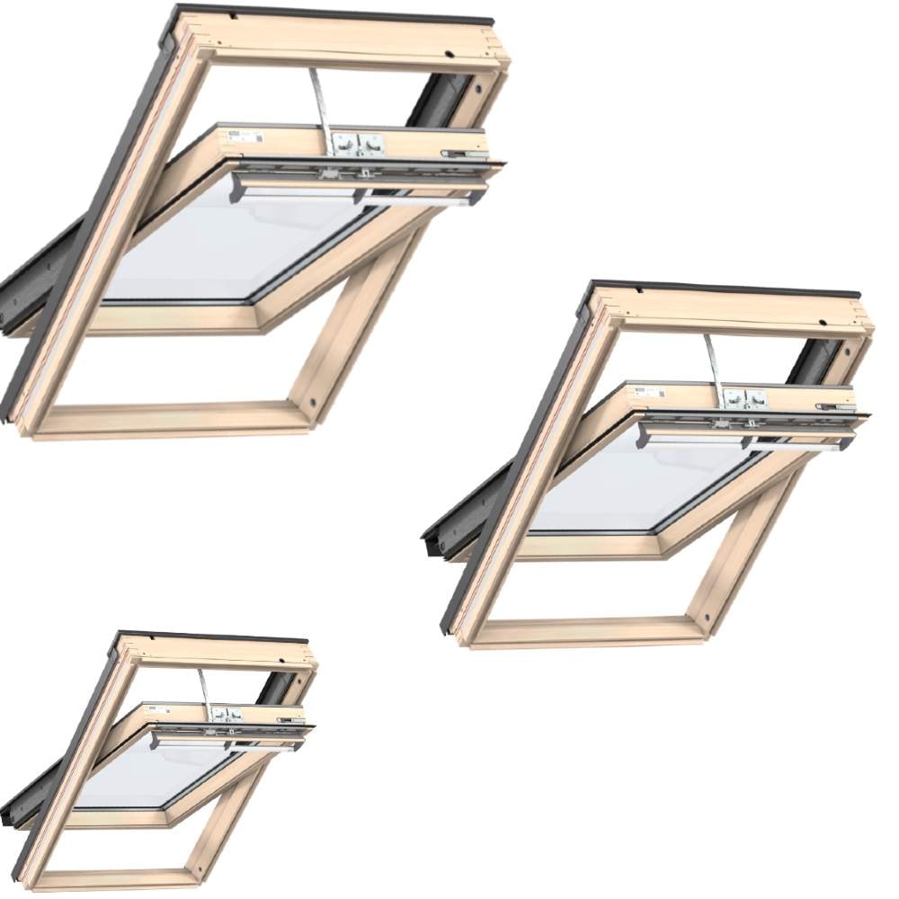 VELUX INTEGRA elektrisk GGL 206821 hvidmalet vippevindue 3-lag super lavenergi