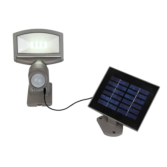 Lutec Sunshine LED væglampe sølvgrå solcelle med sensor 3,2W
