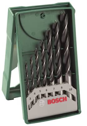 Bosch Mini-X-line borsæt træ Ø3-10 mm 7 dele