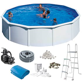 Swim & Fun Basic pool rund Ø550 x 120 cm i hvid 24.944 liter