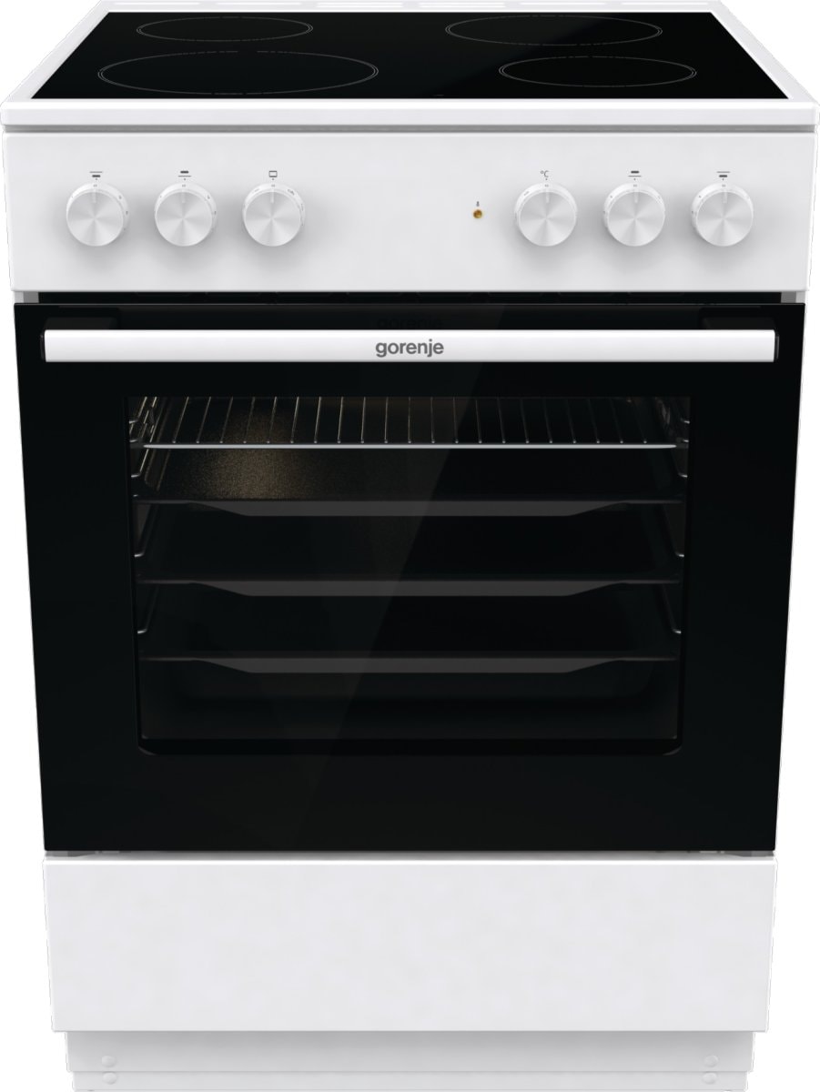 Gorenje GEC6A40WD glaskeramisk komfur hvid 60 cm