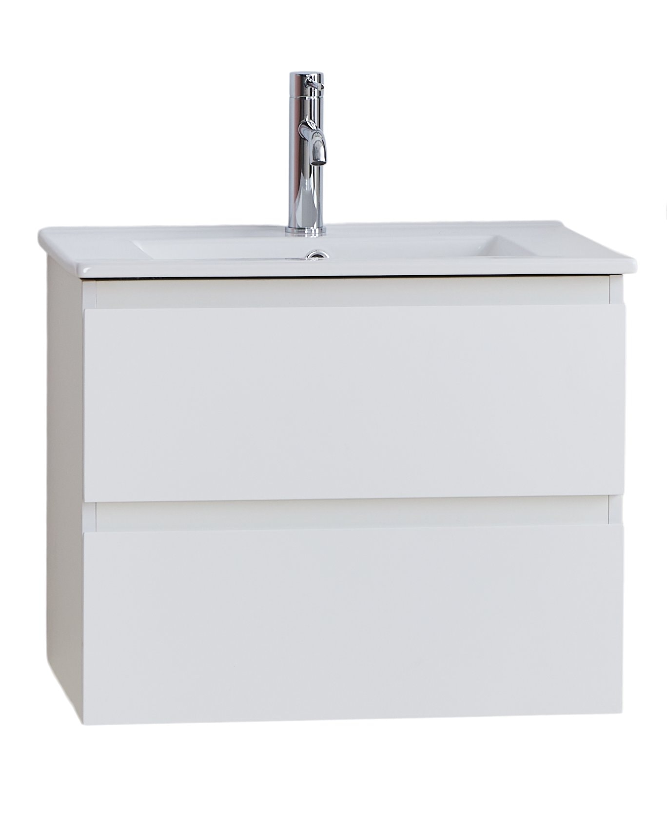 F&HCom vaskeskab i mat hvid 2 skuffer 60 x 46 x 50 cm