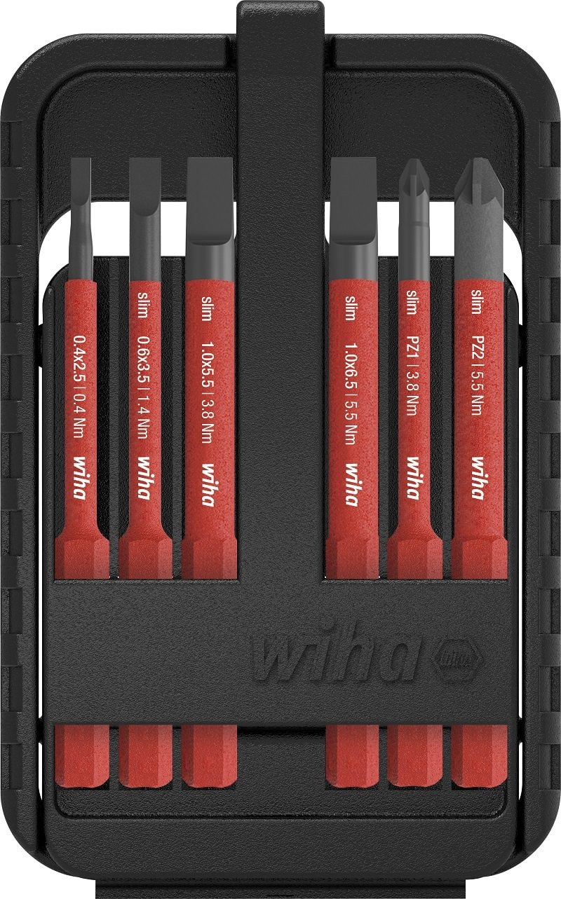 Wiha SlimBit Electric PZ bitssæt 1000V 75 mm 6 dele
