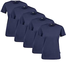 Clique T-shirt Damer 5-pack Navy