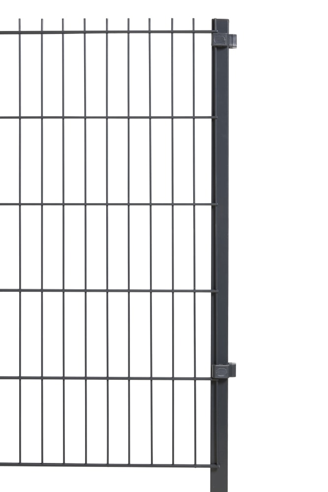 Superroof stolpe i antracit med beslag til panelhegn 4 x 150 cm