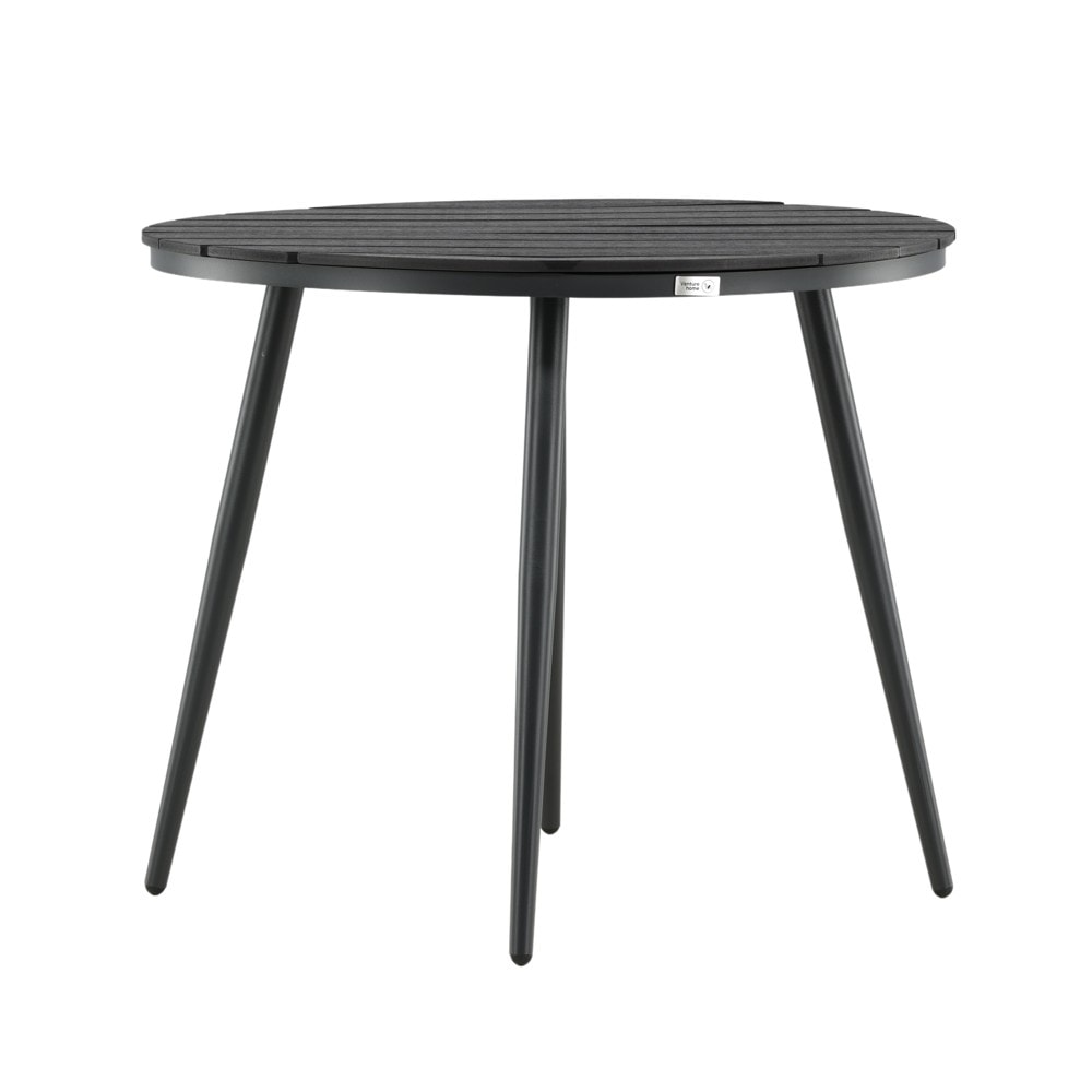 Venture Design Breakrundt spisebord i sort alu/sort aintwood Ø150