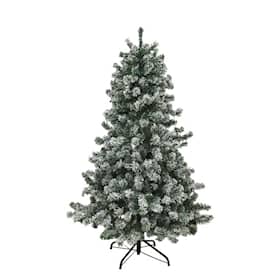 Nordic Winter kunstigt juletræ m/sne og LED lys PVC Frost Klasse B+ 150 x 100 cm
