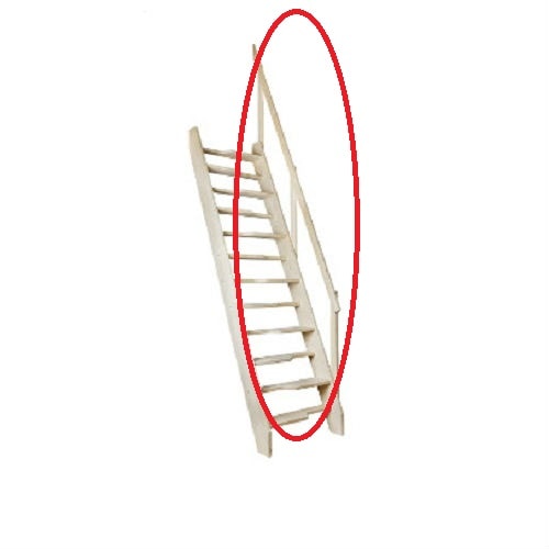 Fakro MXH-A gelænder til MSA Altero hemsetrappe