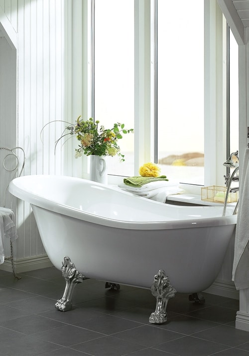 Hafa Queen badekar 1670 x 765 x 700 mm med fødder i antik