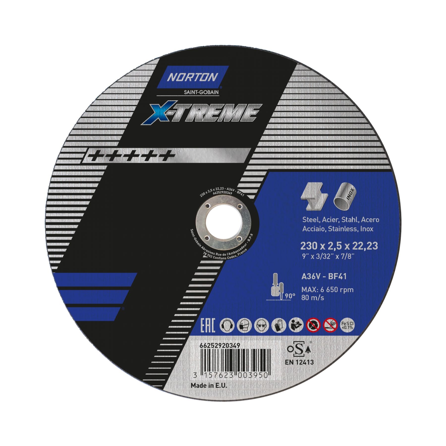 Norton Kapskive/Skæreskive Metal X-Treme 180x2,0x22,23