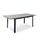 Hillerstorp Nydala havebord i sort aluminium og grå bordplade 90 x 150 / 200 cm