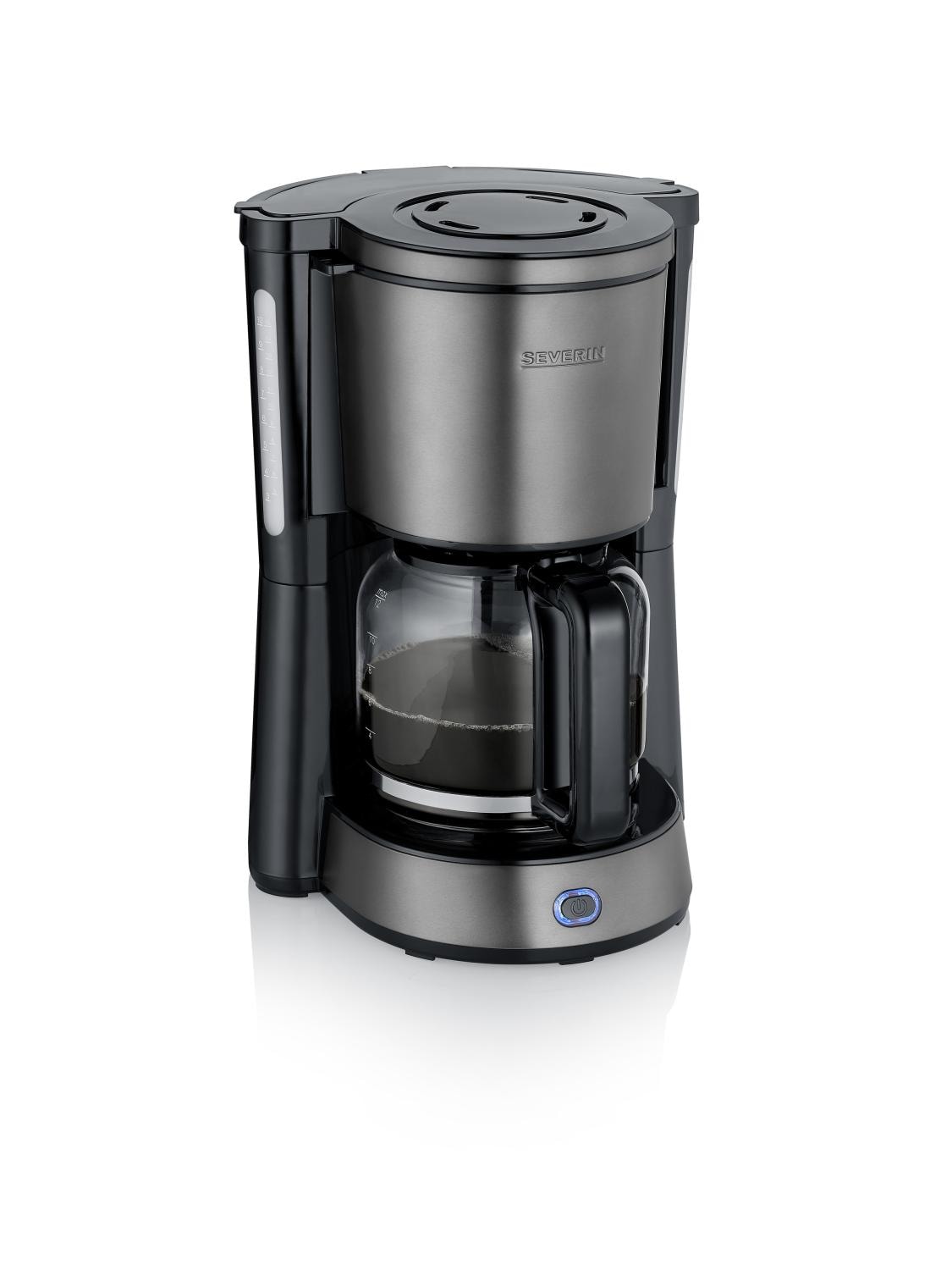Severin Type KA 9340 kaffemaskine 10 kopper dark inox 1000W