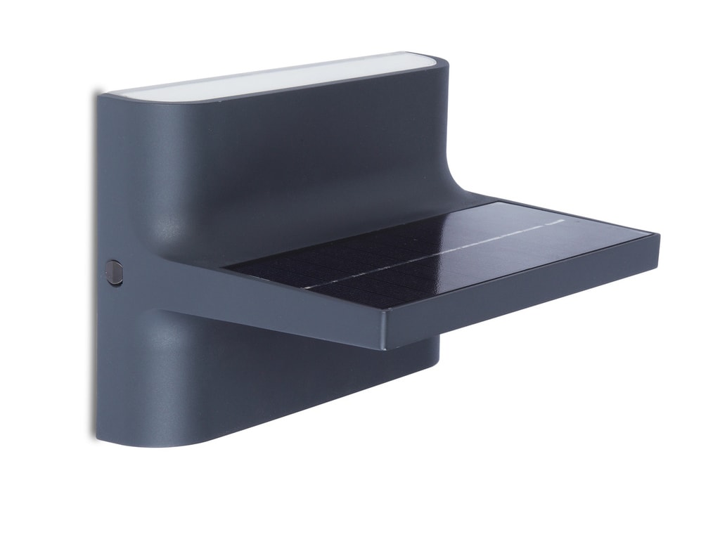 Lutec Twill LED udendørs væglampe up/down solcelle med sensor 2,2W