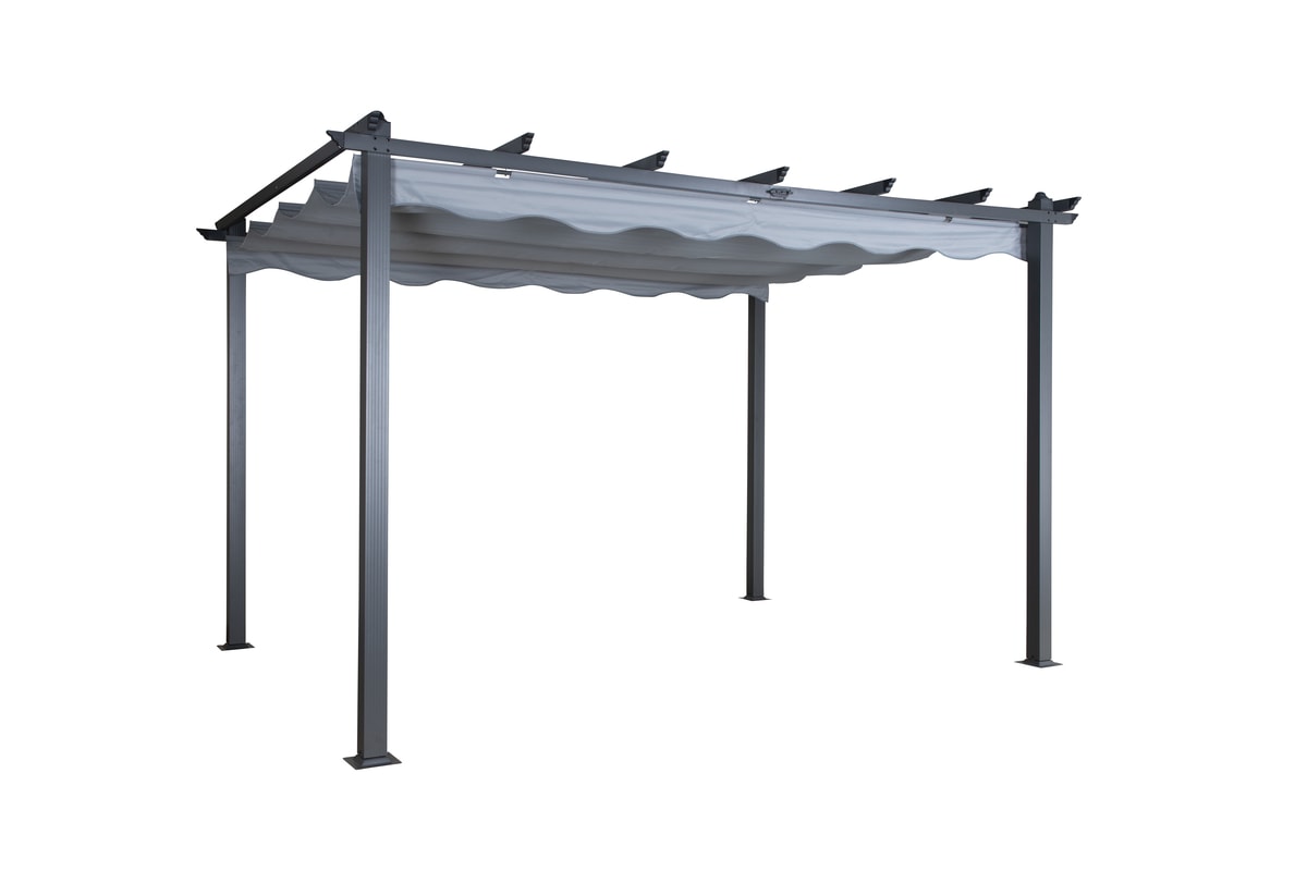 Venture Design Lazio pergola i grå/sort 295 x 395 x 245 cm
