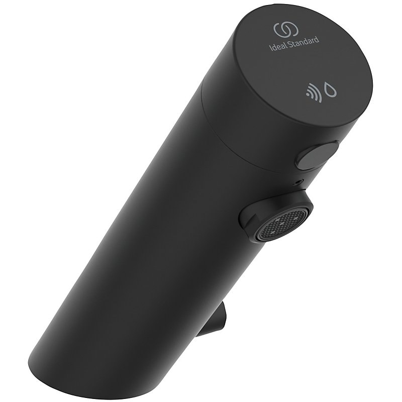 Ideal Standard Sensorflow håndvaskarmatur silk black med blander 6V