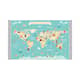Daylife World Map tæppe i blå 100 x 150 cm