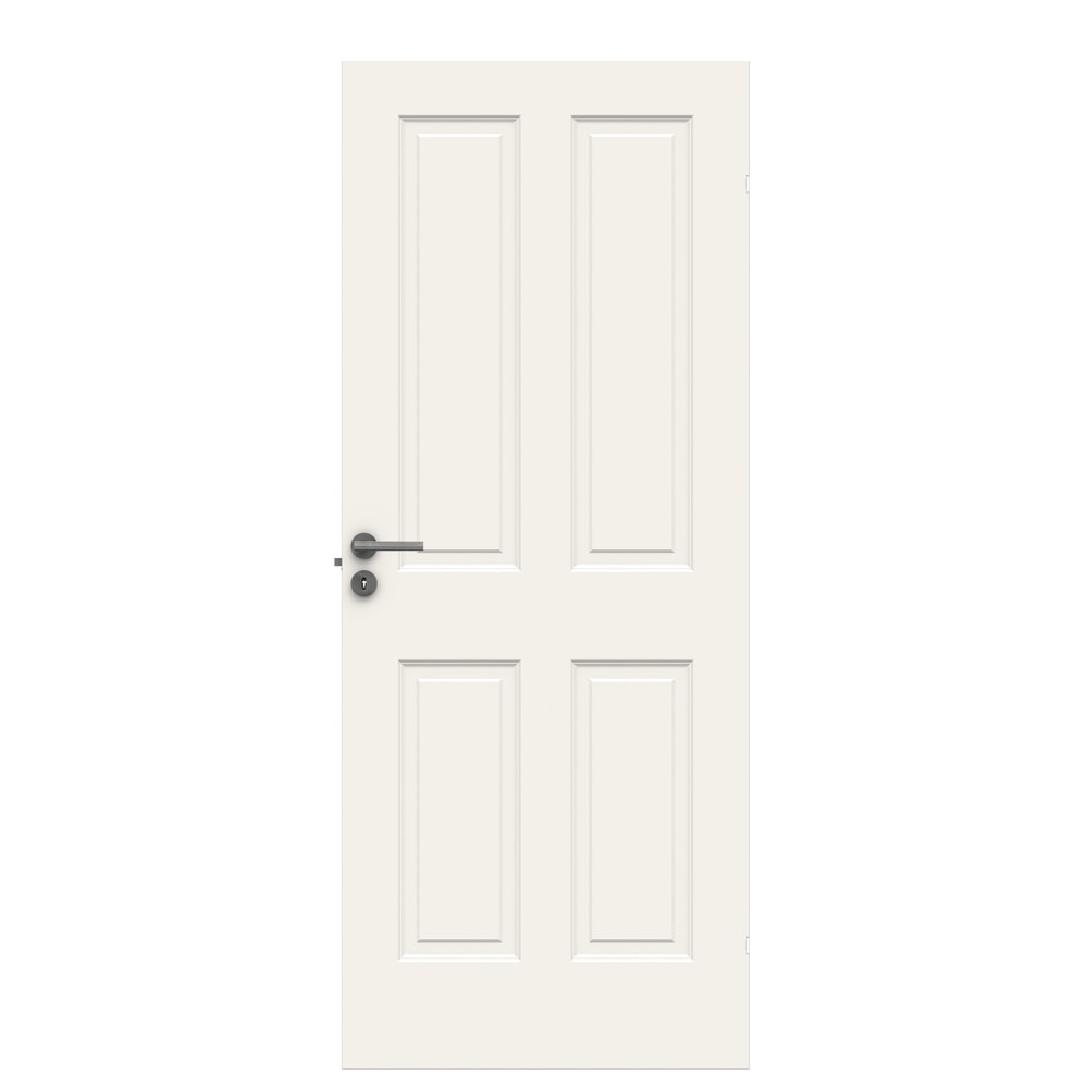 Swedoor Style 04 Dannebrog Hvid formpresset dør - 82,5x204 cm (9x21)