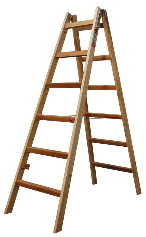 Jumbo træwienerstige med massive trin, olieret