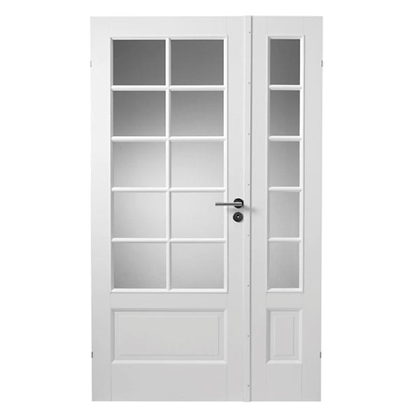 Swedoor Craft SP10+SP5, 40 mm massiv hvid fyldningsdør 62,5+39,8 x194 cm (11x20)