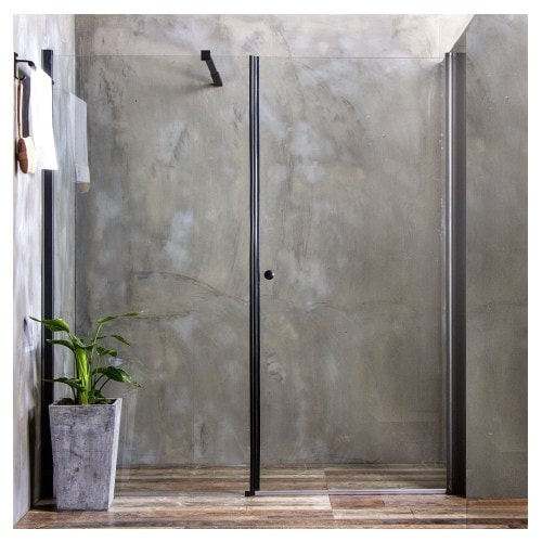 Bathlife Mångsidig Rak Sort nicheløsning 200 cm, 100 cm væg + 100 cm dør