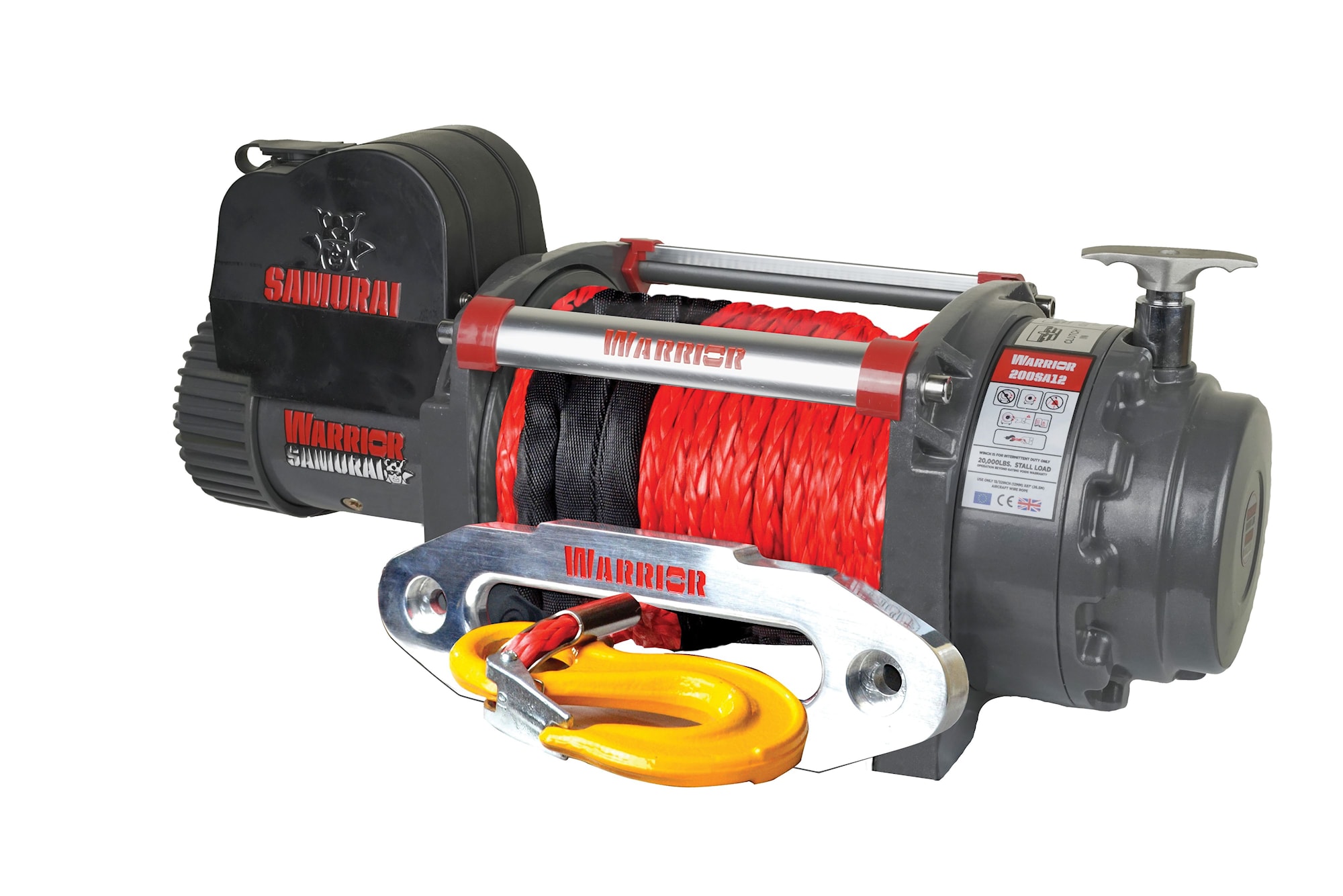 Warrior Winches Trækspil 12V Armortek Syntetisk Samurai 20.000lb (9072) Heavy Duty