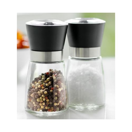 Steel-Function Milano salt og peberkværnssæt med låg i sort