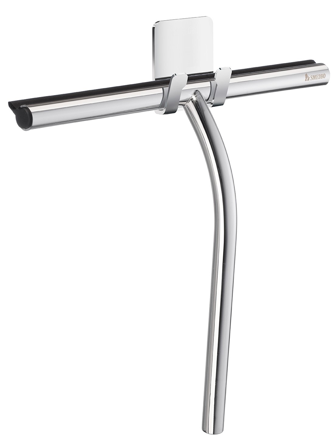 Smedbo Sideline bruseskraber krom med rundt skaft og selvklæbende holder