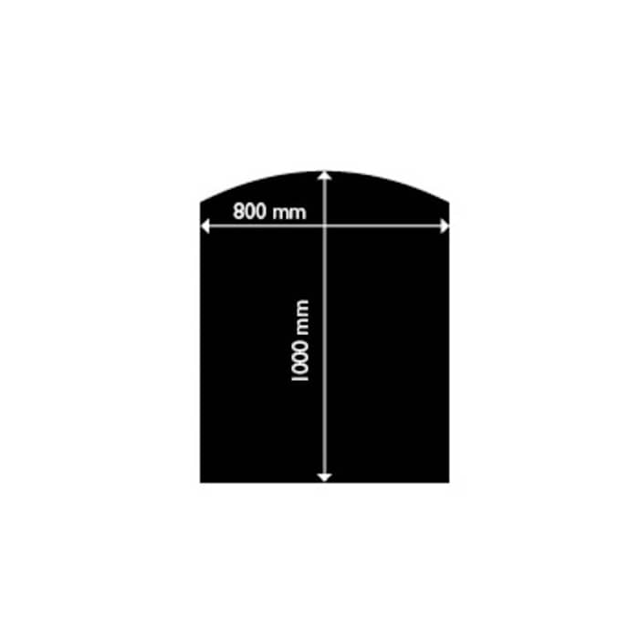 Aduro buet gulvplade i sort stål 1000 x 800 mm