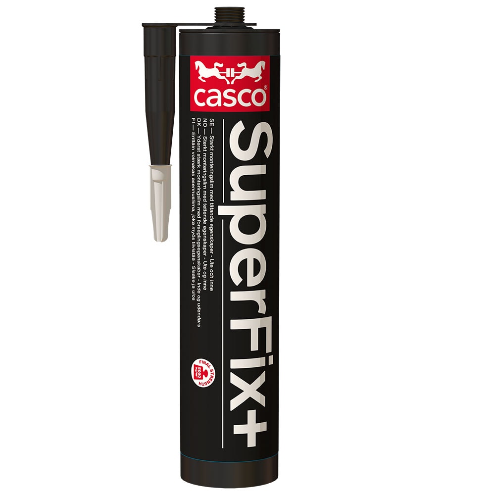 Casco SuperFix+ monteringslim forseglende sort 300 ml