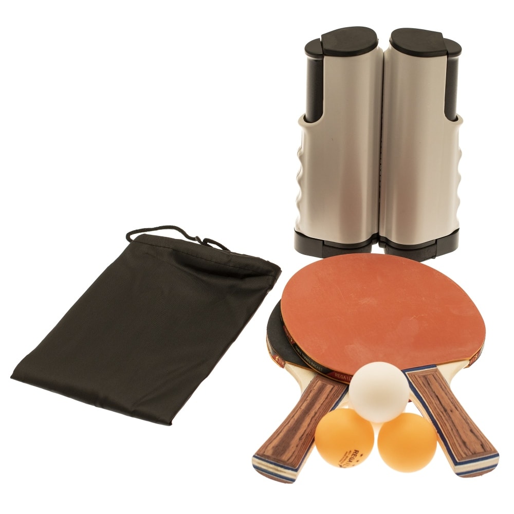 Nordic Games bordtennissæt med justerbart net, 2 bat og 4 bolde