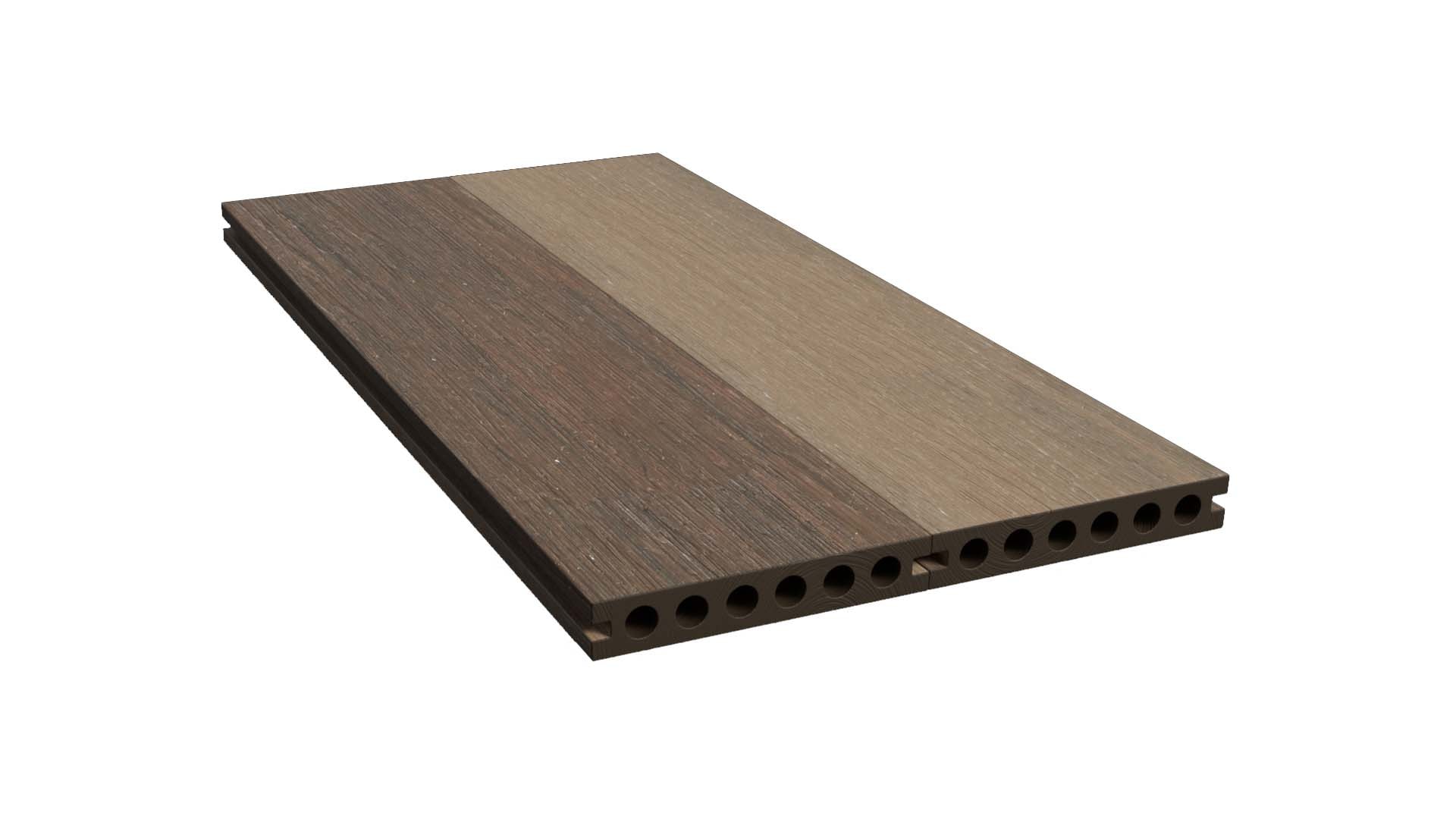 Kirkedal Komposit Heimdal terrasseplank hårdttræ/eg 22 x 300 x 6000 mm