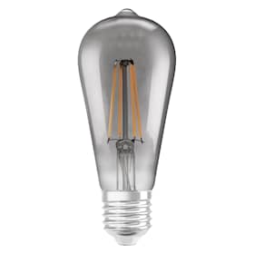Osram Ledvance Smart+ WiFi Filament Edison LED pære røgfarvet 6W dæmpbar E27