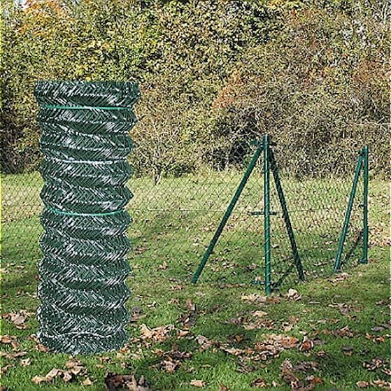 NSH Maskinflet hegn i grøn 60 mm maske 2,3 mm tråd rulle af 1,25x20 meter