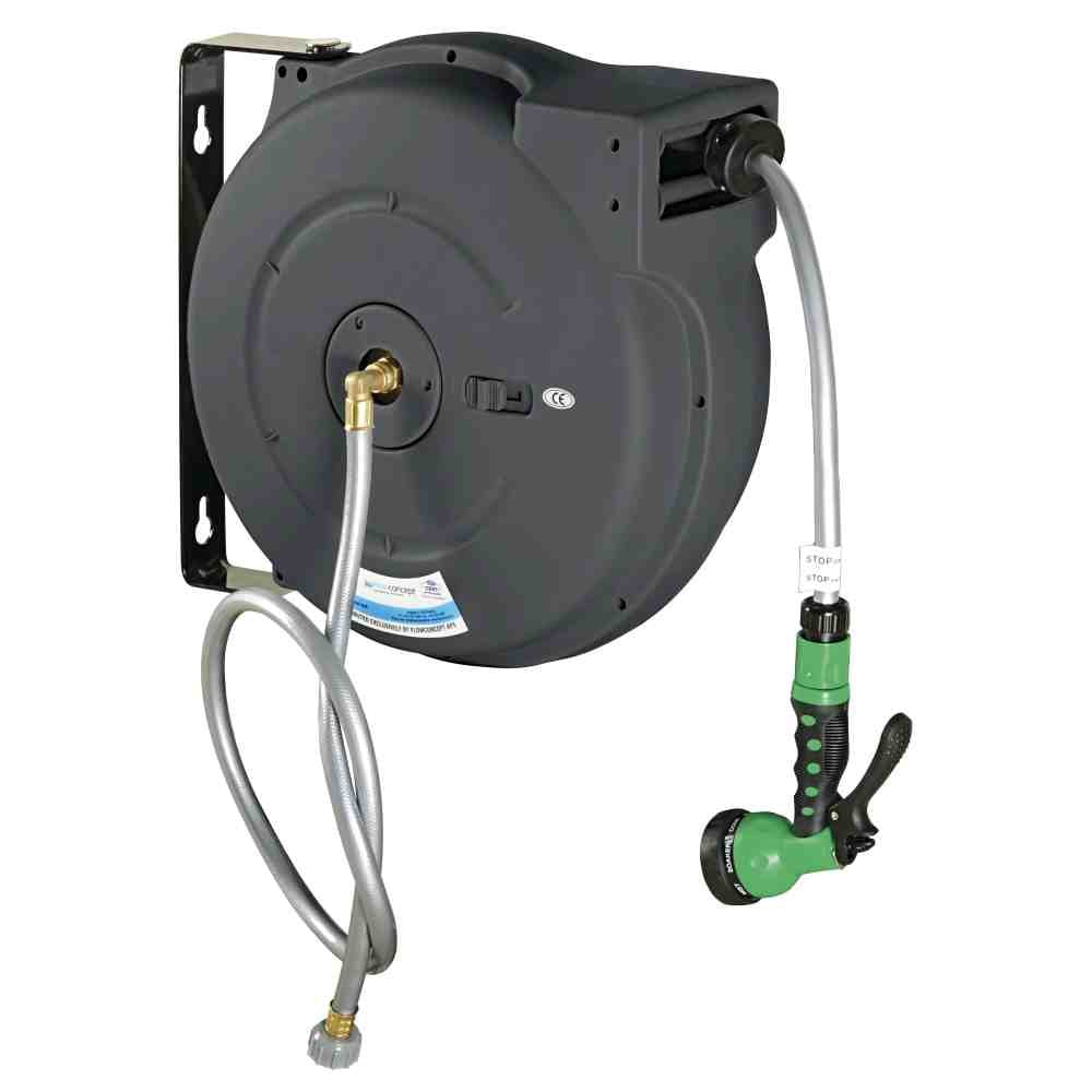 Flowconcept automatisk slangeopruller inkl. pistol og vandslange 20 m