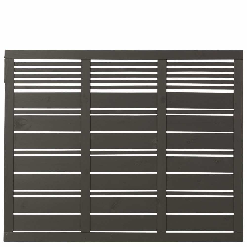 Plus Silence hegn grundmalet umbragrå RAL 7022 176 x 140 cm