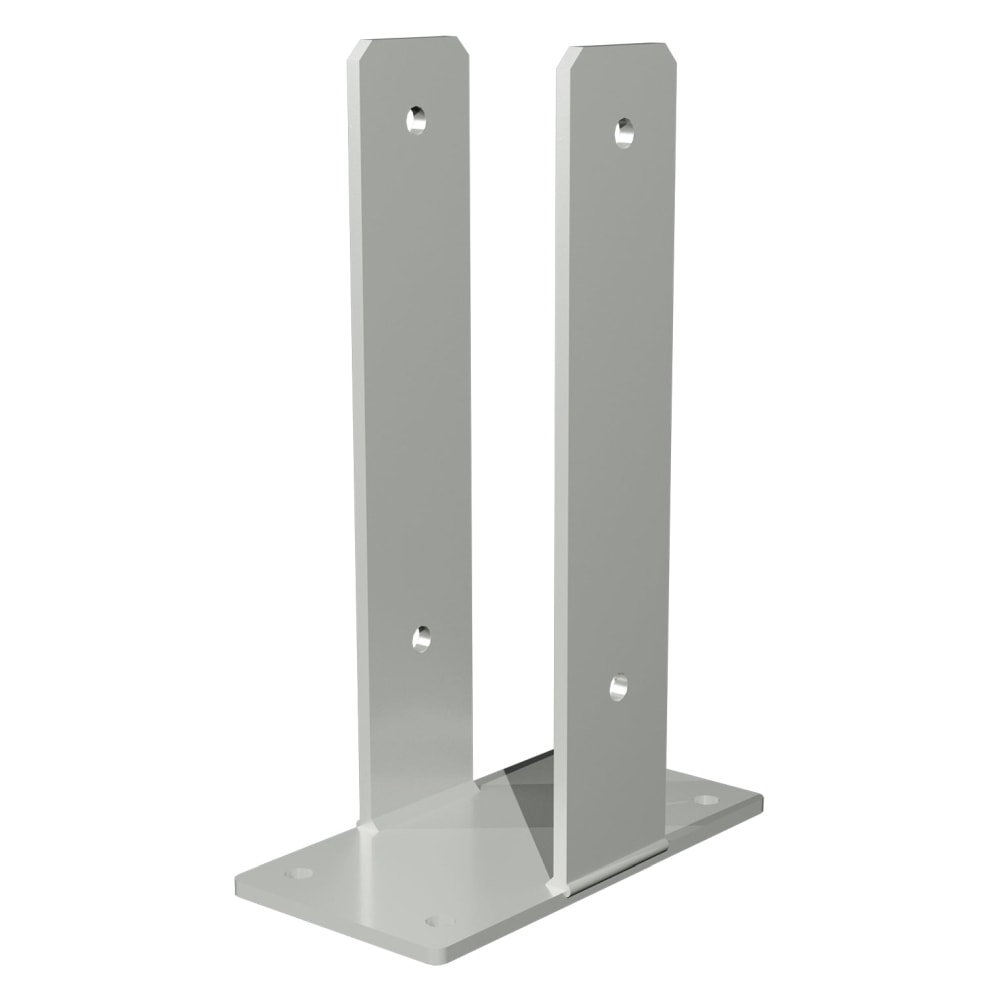 Plus U-stolpefod galvaniseret til fundament 9 x 9 cm højde 30 cm