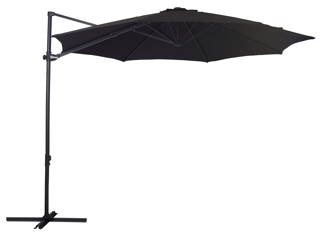 Outfit Lars hængeparasol med krank sort Ø3 m