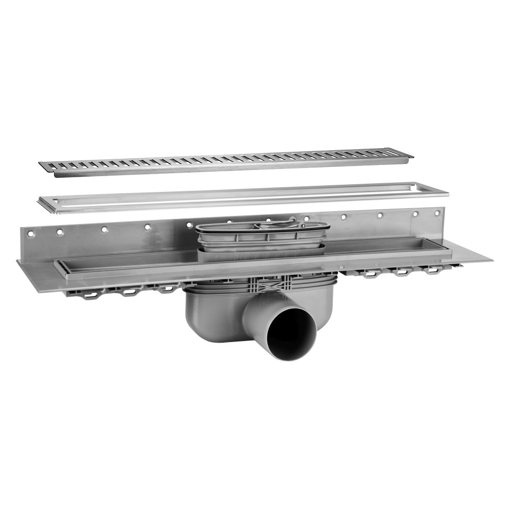 Purus Line sampak rist/ramme RIB Ø50 mm vandret udløb komplet med vandlås 900 mm