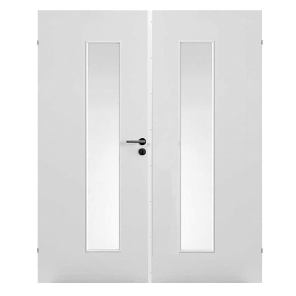 Swedoor Advance-Line Stable Effect Q510+Q510 dobbeltdør med glas 40 mm massiv