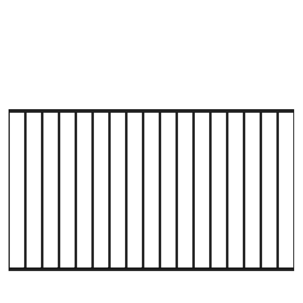 Plus Basic forhavehegn sort pulverlakeret 150 x 85 cm