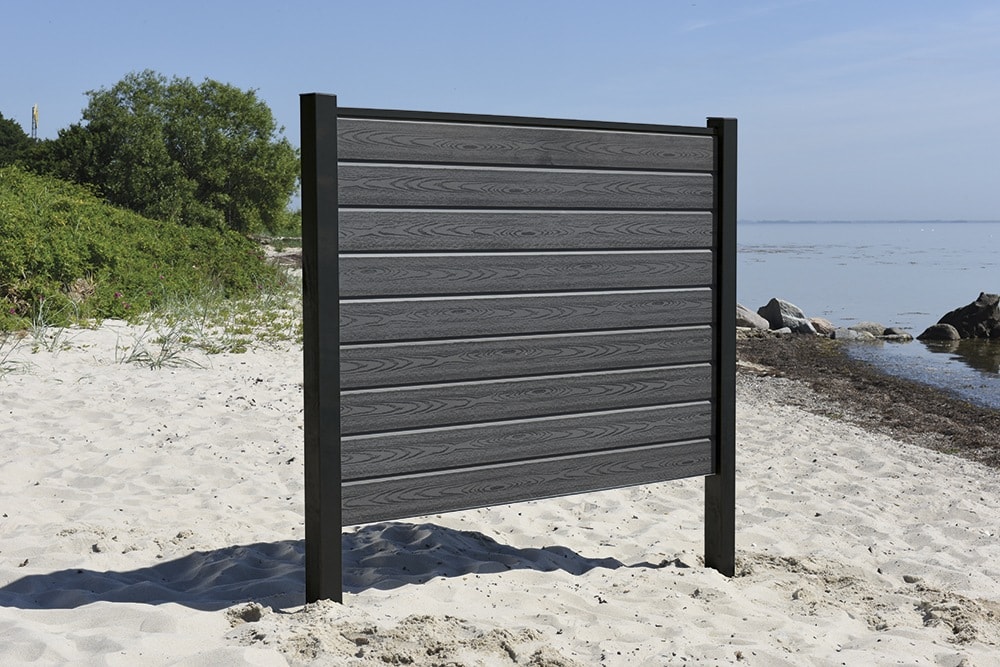 Kirkedal Hegn Galv Design K300 startsæt K1 profil sort/sort 128 cm