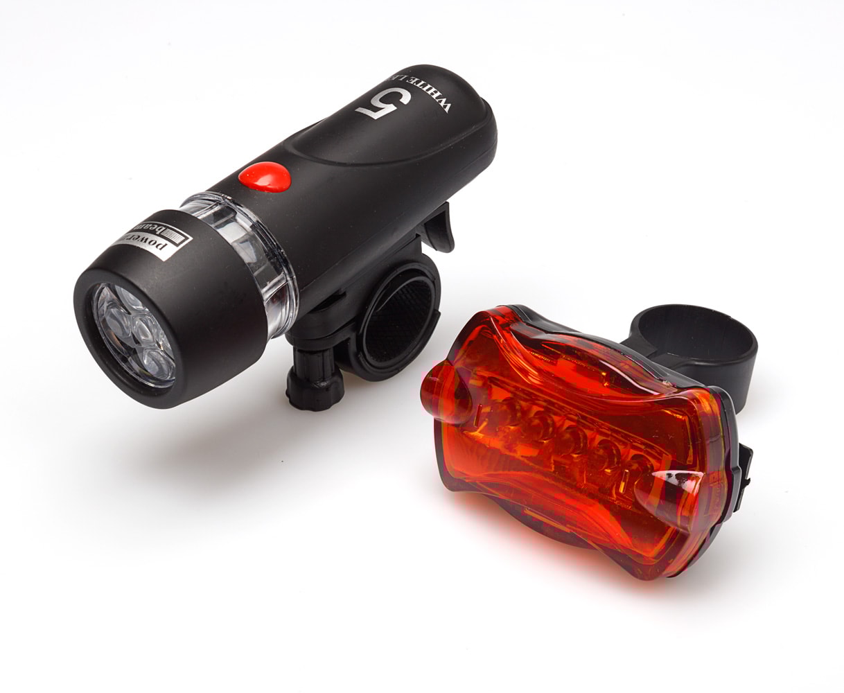 BikeSet 5LED - Cykellygte sæt foran og bag