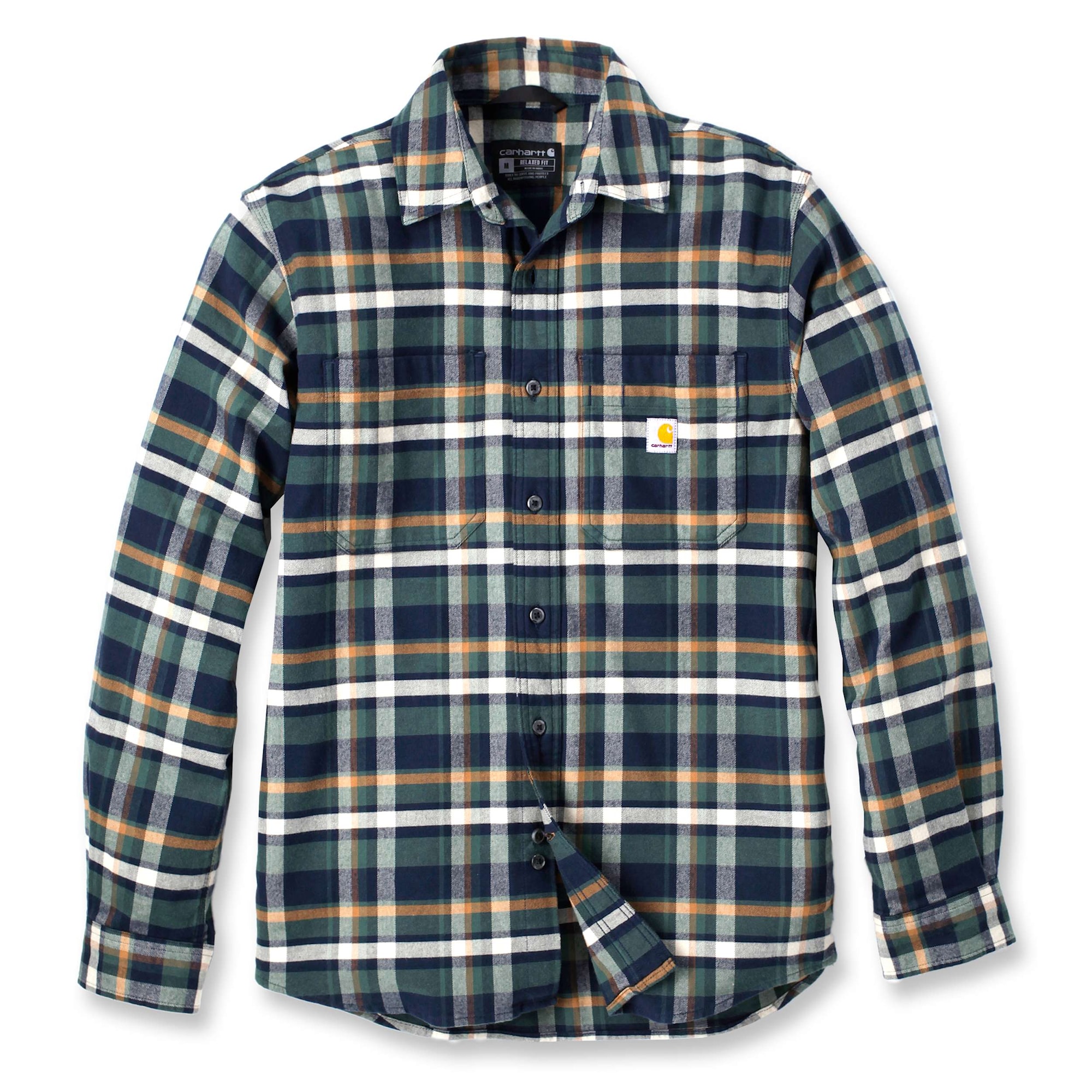 Carhartt plaid Flannelskjorte, Herre, Navy, XXL